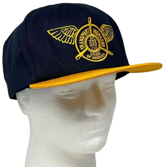Transport Workers Labor Union Local 555 Hat Cap Blue Snapback AFL CIO TWU USA - Picture 1 of 9